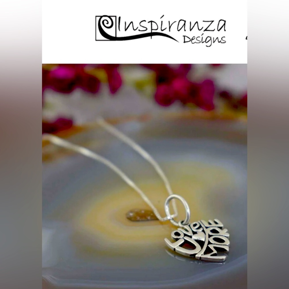 Inspiranza Sterling Silver Love U More necklace. 16” chain.